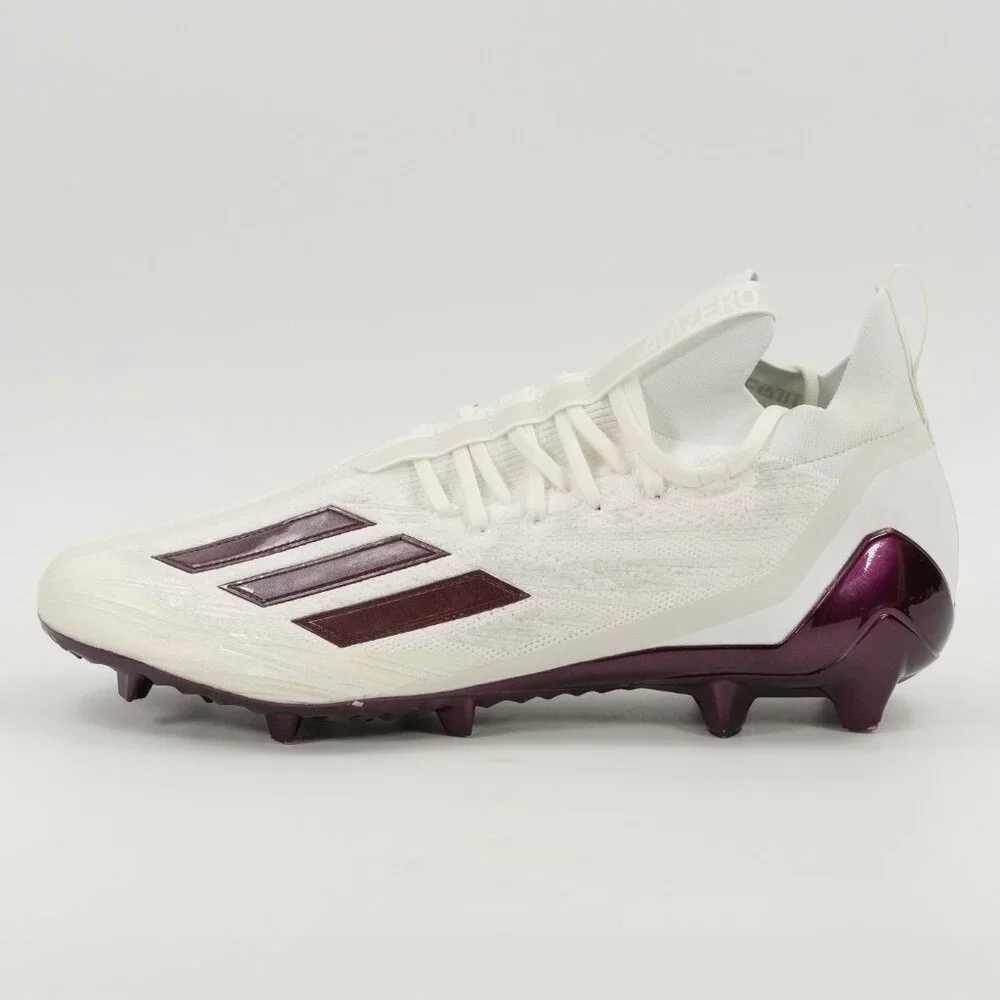 Adidas Adizero Primeknit 'White Maroon' HP8741 Football Cleats size 15